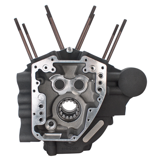 S&S Crankcase FLH/T07-16 4-1/8 bore blck