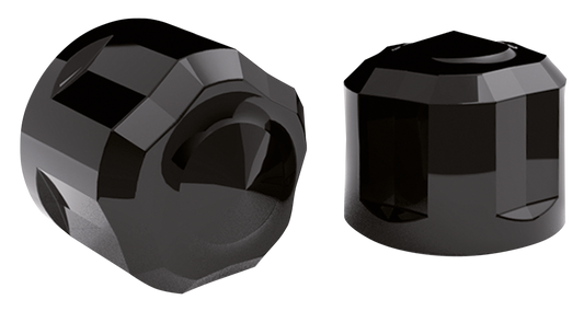 5/16"Diamond Cut Crown BoltCaps 6pckBlac