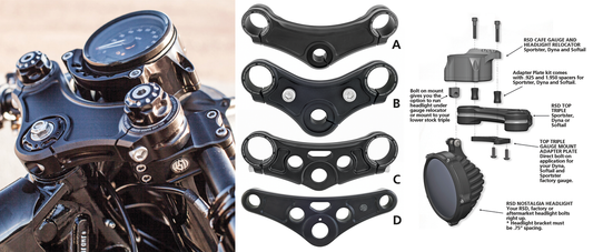 RSD TOP TRIPLE CLAMP 48XL10-15 W/RISER