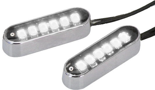 Cyron Convex 6 LED Chrome White pair