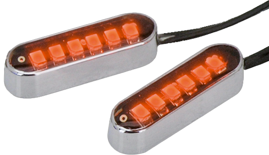 Cyron Convex 6 LED Chrome Amber pair