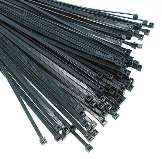 100pck cable ties 8" black