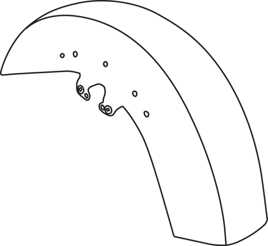 GZP Front fender FLH/T14-UP w/trim holes
