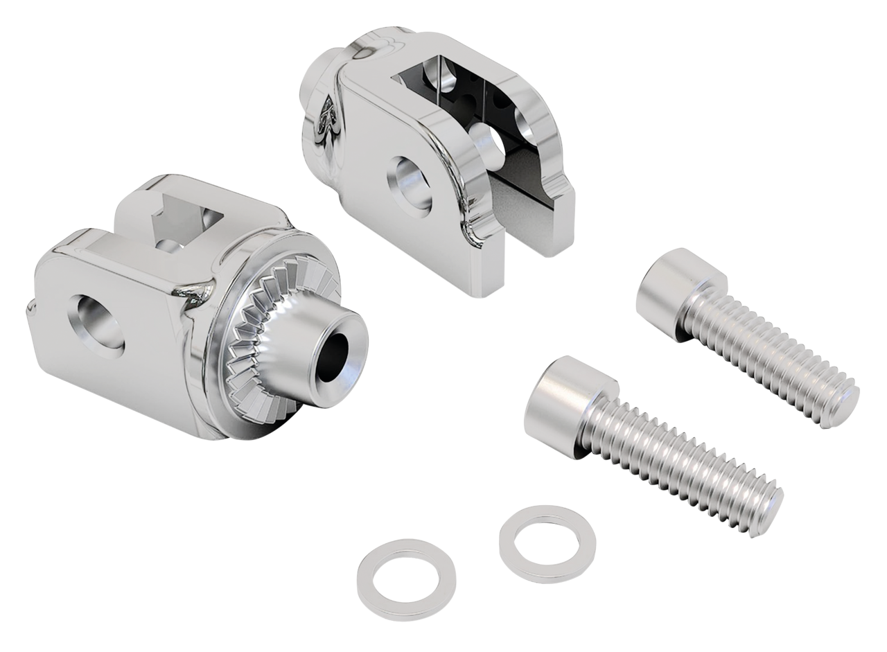 Chrome driver footrest adapters ST18-up