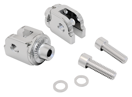 Chrome driver footrest adapters ST18-up