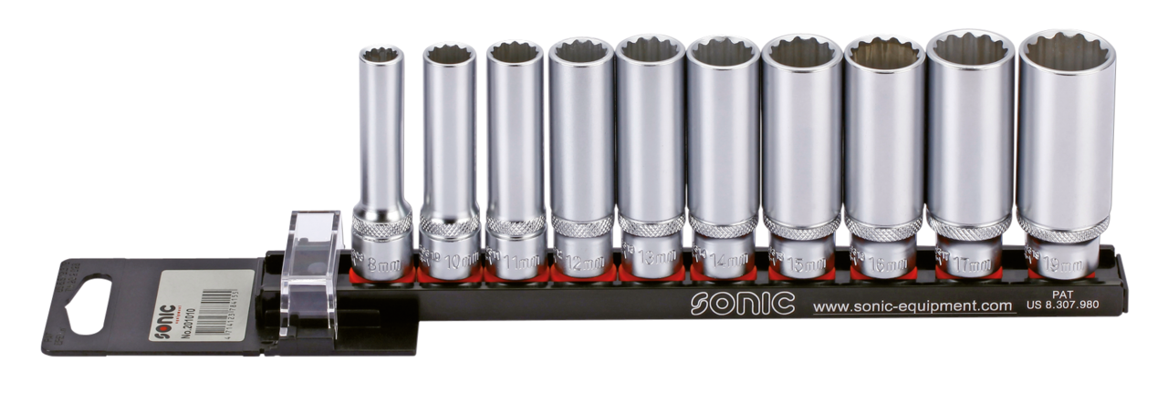 3/8" Socketset 12-point long metric 10PC