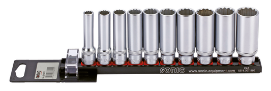 3/8" Socketset 12-point long metric 10PC