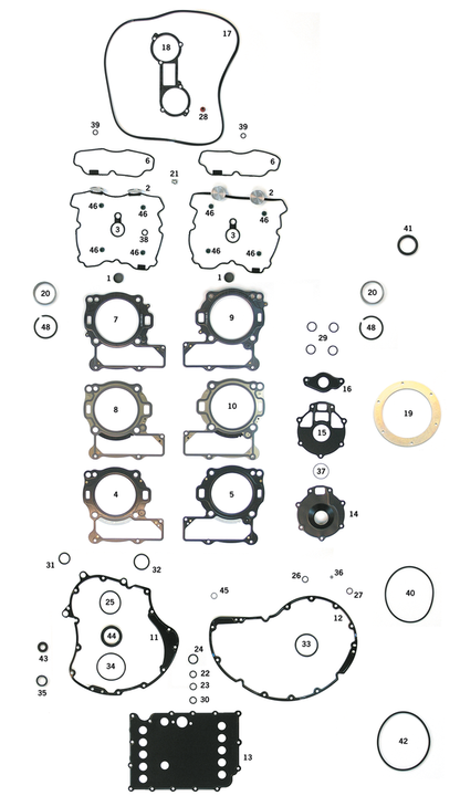 GASKET, CYL. HEAD, FR VRSC05-07 1250cc