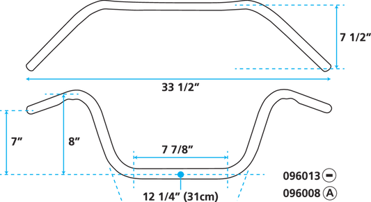 GZP Handlebar Custom low 8-1/2" /w dimp