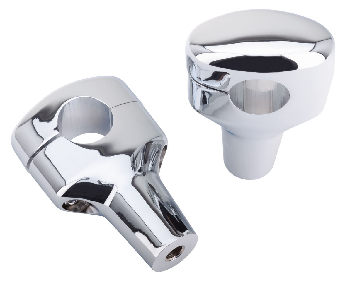 Chrome Fat Bar risers H=3.5" 1.25" bar