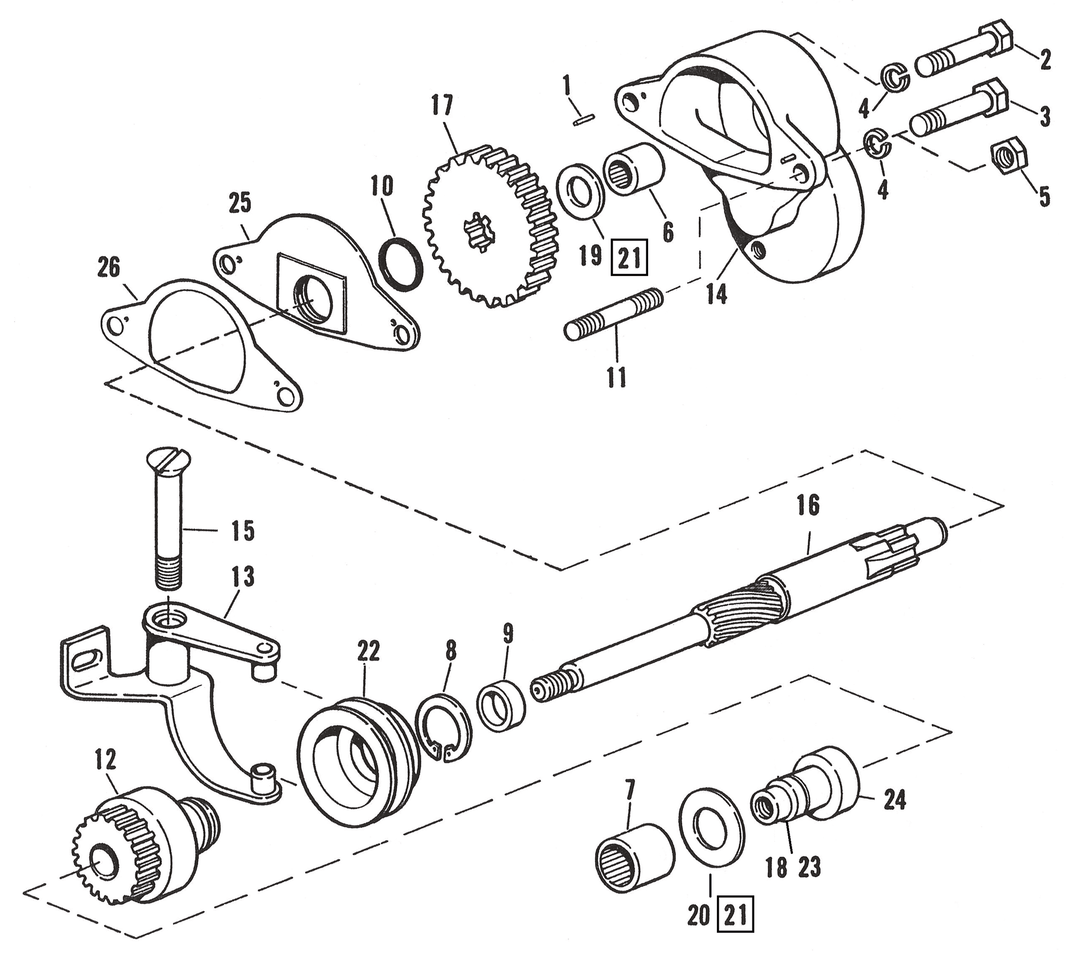 Starter motor shaft FLH65-69