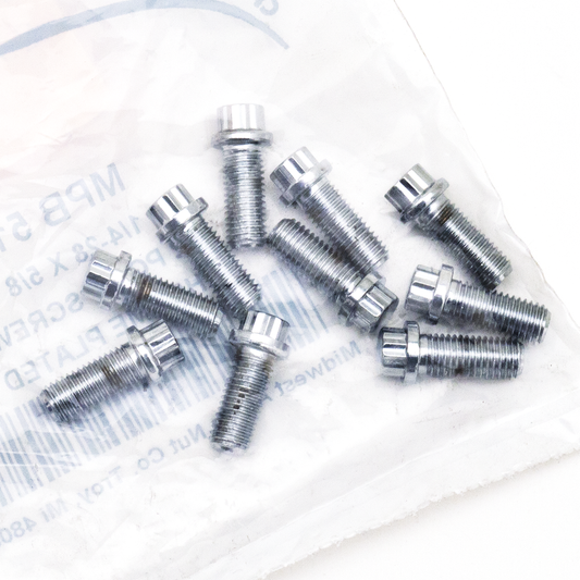 10pck 12-point screw 1/4-28x5/8", UNF