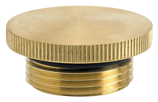 Knurled Brass Gas/Oil Cap Unvented