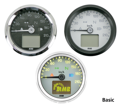 MMB ELT48 Speedo 120mph black/chr/yello