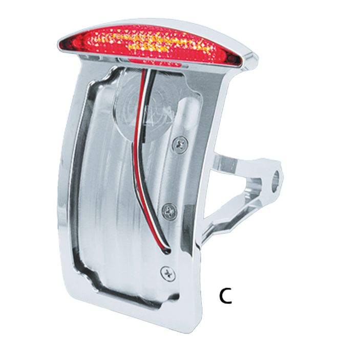 GZP Side mnt lic. plate w LED light Hor/