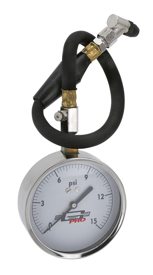 Accel Tire gauge 4" SS Pro 0-15lb