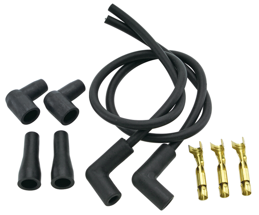 Wire set 8mm Spiral-wound blk silic. (4)