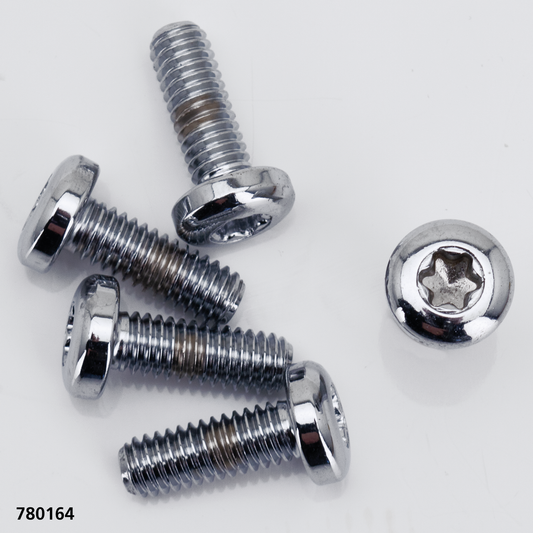 Disc screw set 5/16-18x7/8" TXBH chrome