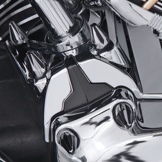 Fluted spike bolt caps chr/blk TC99-17