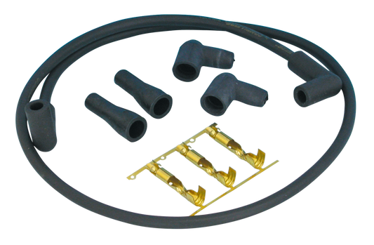 Wire set 8mm Spiral-wound blk silic.(2)