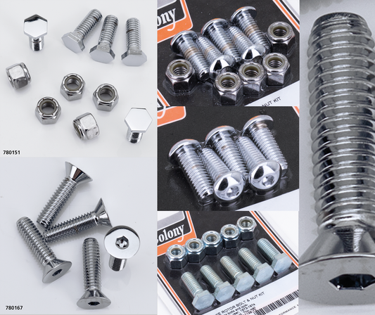 Dual disc bolt kit FX77-83 wire wheel
