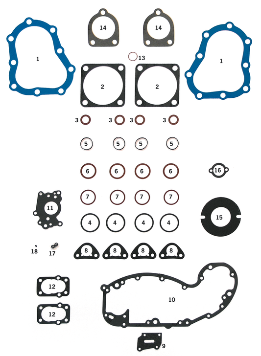 10pck Lower valve cover gasket Flathead