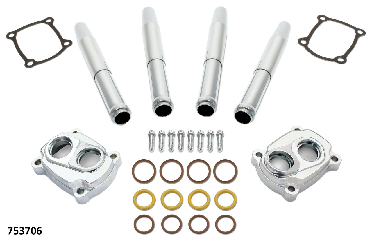 ME17-UP Chr tappet and pushrod cover set