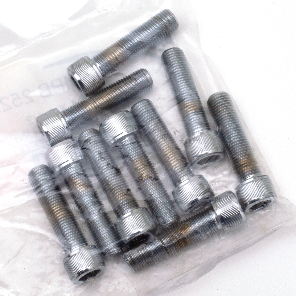 10pck Chrome allen screws 3/8-24x1.500