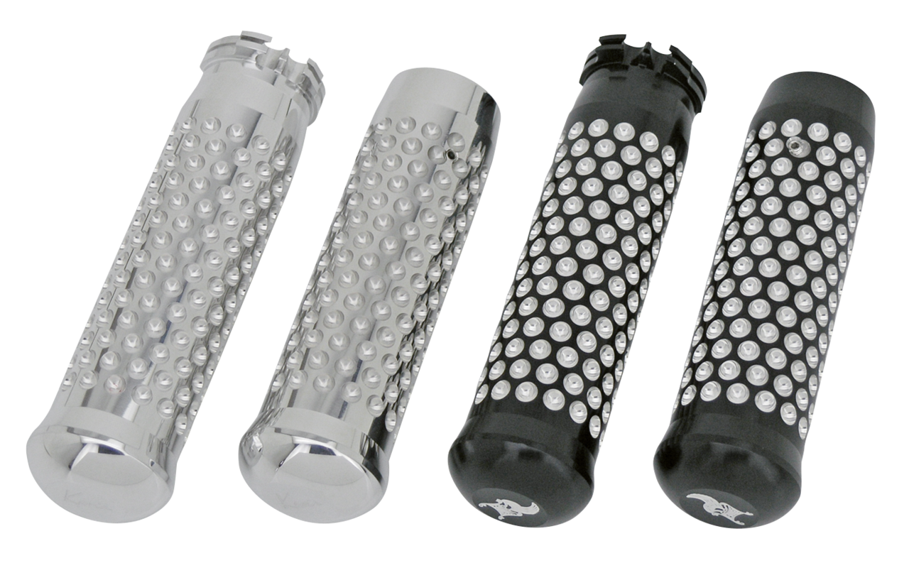 Dimpled grips Polished