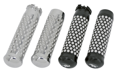 Dimpled grips Polished