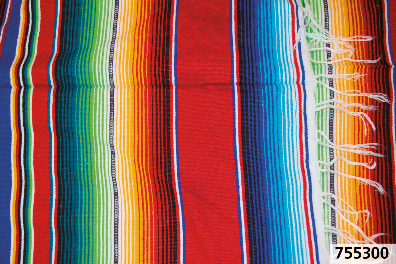 Mexican blanket Serape Red