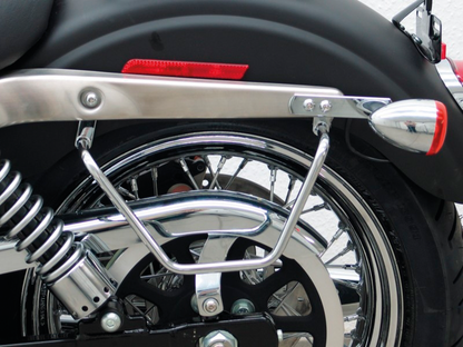 Black Saddle Bag Supports FXDB09-17