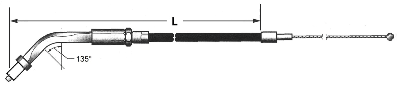 Barnett Black XL96 LN=35" 135° idle