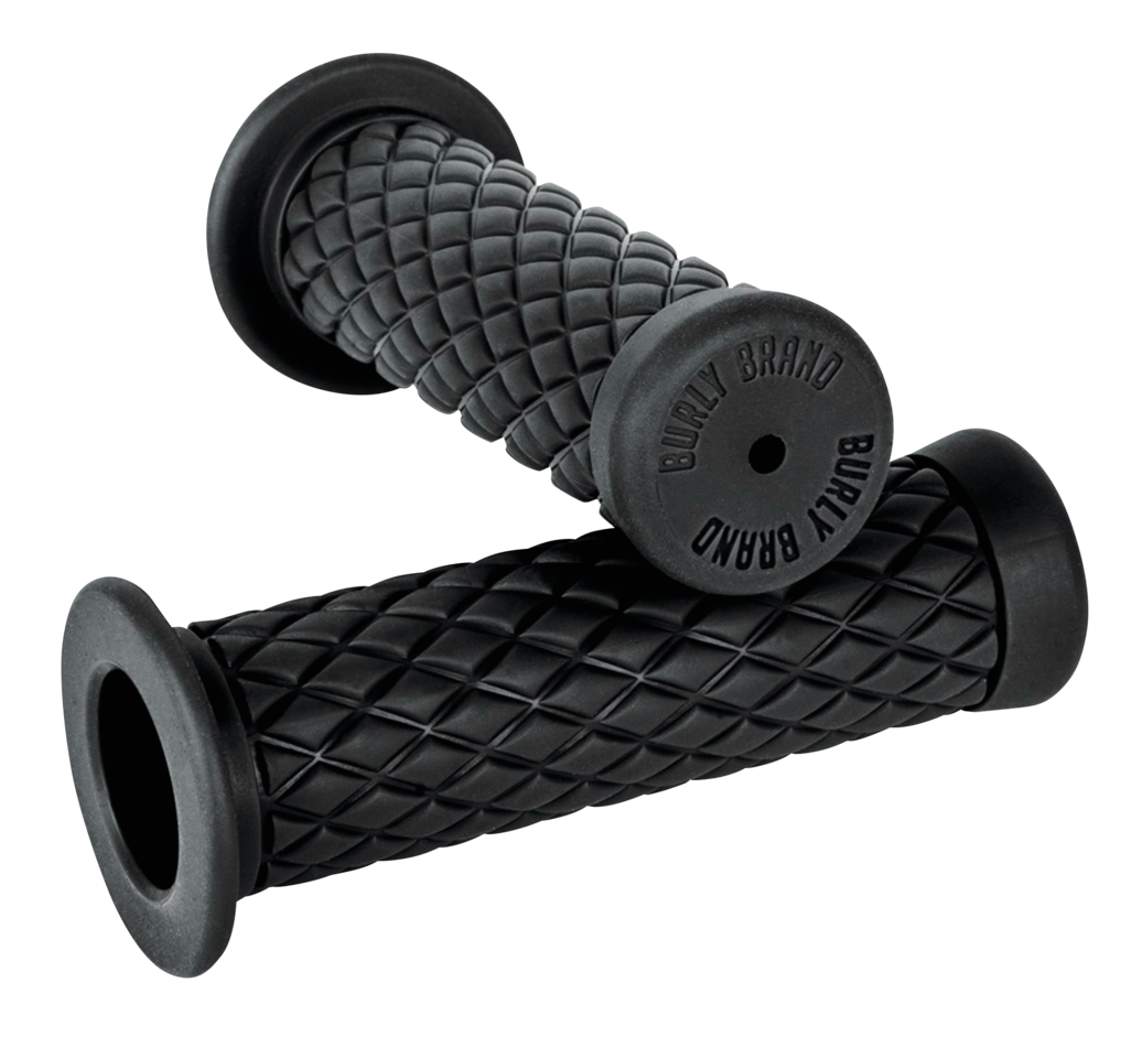 Burly Rubber Diamond Grips 22mm Black
