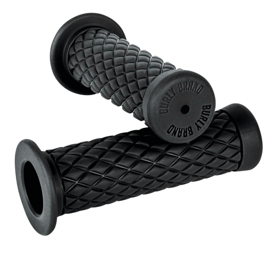 Burly Rubber Diamond Grips 22mm Black