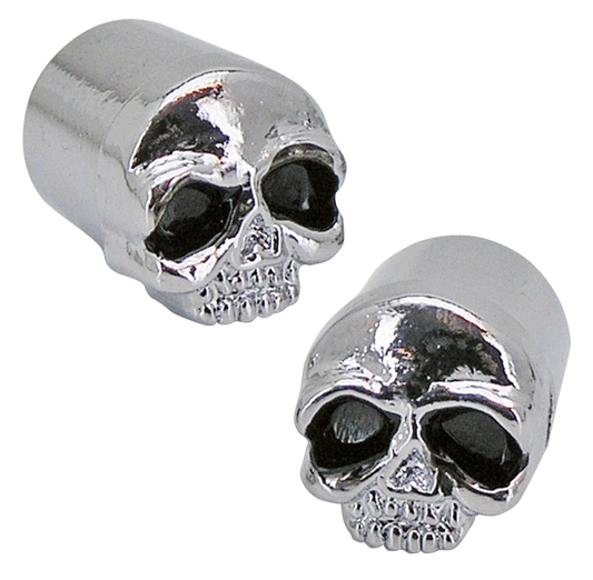 GZP Skull valve stem covers w/blk eyes p