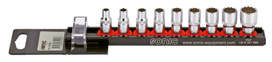 1/4" Socketset inch sizes 9Pc on rail
