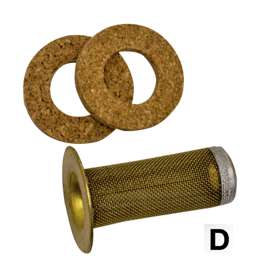 screen gasstrainer w/seals fit 32-38 + 4