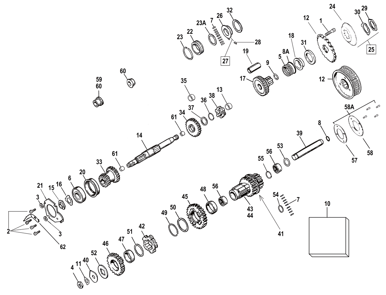 Andrews M1-M2 + C1 gearset stock BT36-58