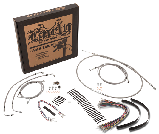 Cable kit braided St 18" bar w/CC FLT/FL