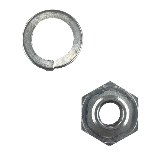 Seat post rod lock nut & washer, white p