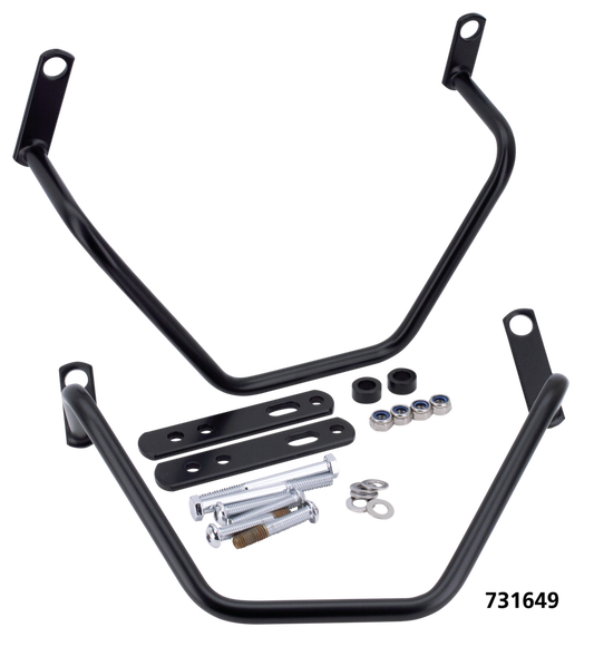 Black Saddle Bag Supports FXD06-17