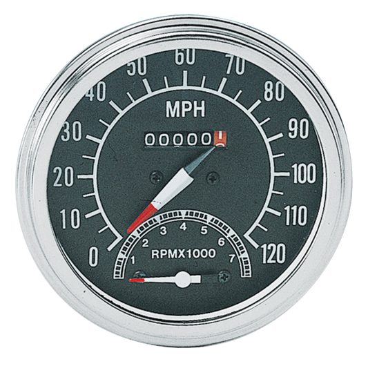 GZP Speedo/Tacho combo KPH, black face,