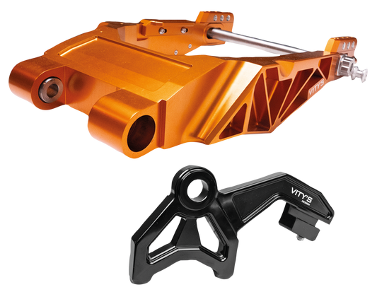 Vity's Billet Swingarm Silver FLH/T14-Up