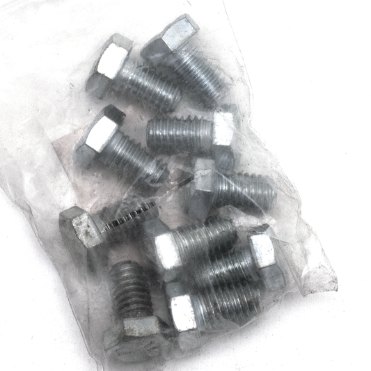 10pck hex bolt 3/8-16x5/8" UNC zinc