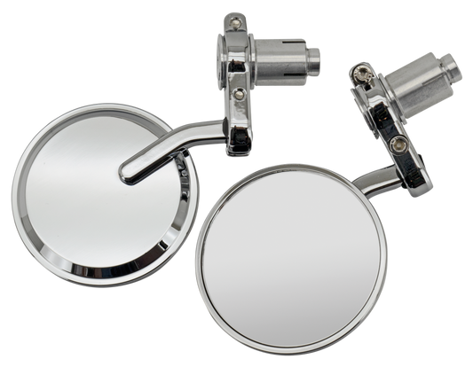 GZP Solo chrome 7/8" bar-end mirrors