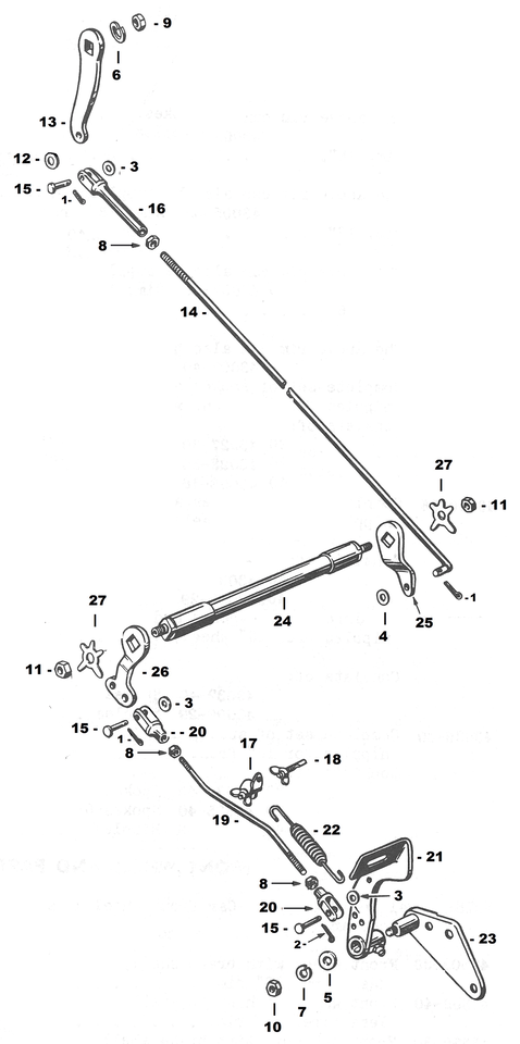 Chr shaft lever 1-hole