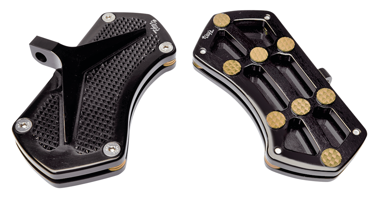 DIAMOND PSSNGR FLRBRD BLK W/ GEMS BRASS