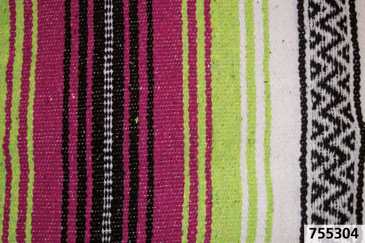 Mexican blanket Pink/apple green/white