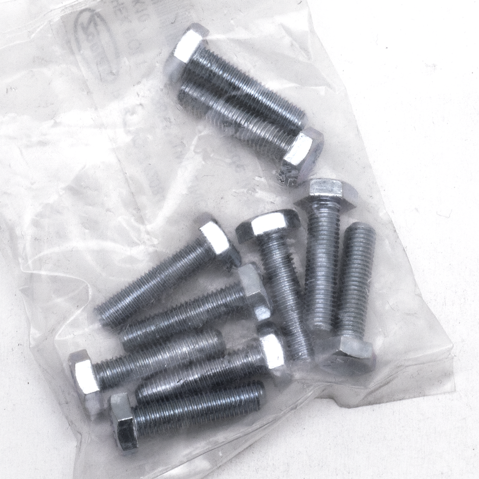 GZP 10pck hex bolt 1/4-28x1" zinc